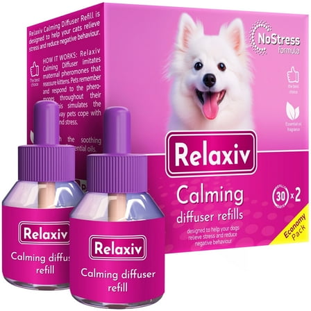 Beloved Pets Dog Calming Pheromone Diffuser Refill 2 Pack | Improved in Germany DE-Stress Formula | Anti-Anxiety Treatment for Cats | Reduce Spraying, Scratching, Fighting