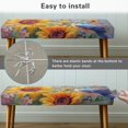 thumbnail image 5 of Whosucclay Bird Butterfly Sunflower Daisy Print Rectangle Bench Covers, Removable Dining Bench Slipcover Universal Bench Seat Cushion Covers Dust Proof Bench Protectors for Dining Room, Living Room, 5 of 7