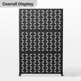 thumbnail image 4 of Poteban Outdoor Privacy Metal Screen, Decorative Partition for Balcony Patio, Fence Panels for Outside Lawn Garden, Black, 4 of 7