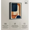 thumbnail image 2 of Blue With Cream Canvas Midcentury Abstract Wall Art by Art Remedy, Black Frame, 20" x 30", 2 of 7