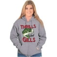 thumbnail image 4 of Fisherman Life Thrills and Gills Zip Up Hoodie Men's Women's Brisco Brands S, 4 of 6