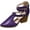 Purple, variant on Purple Women‘S Sandals High Heels Pointed Toe Ankle Strap Buckle Detail Peep Toe Summer Fashion Casual Outdoor Strappy Footwear Pu Upper Block Heel Size 38 Foot Length 9.45 Inches