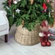 thumbnail image 5 of Natural Christmas Tree Base Scandinavian Vintage Christmas Tree Skirt Fence Brown White Gray, 5 of 5