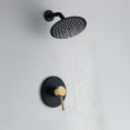 thumbnail image 2 of SUMERAIN Single-Function Shower Faucet Set Black and Gold, Stainless Steel 8 Inch Rain Shower Head Single Handle With Rough-in Valve Shower Trim Kit, 2 of 9