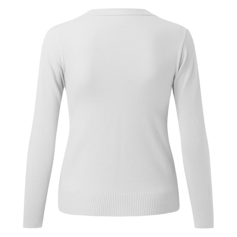 White round neck clearance cardigan