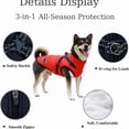 thumbnail image 7 of 3 in 1 Winter Jacket, Fleece-Lined Dog Jacket with Harness, Waterproof & Windproof for Small/Medium/Large Dogs Cat, 7 of 7