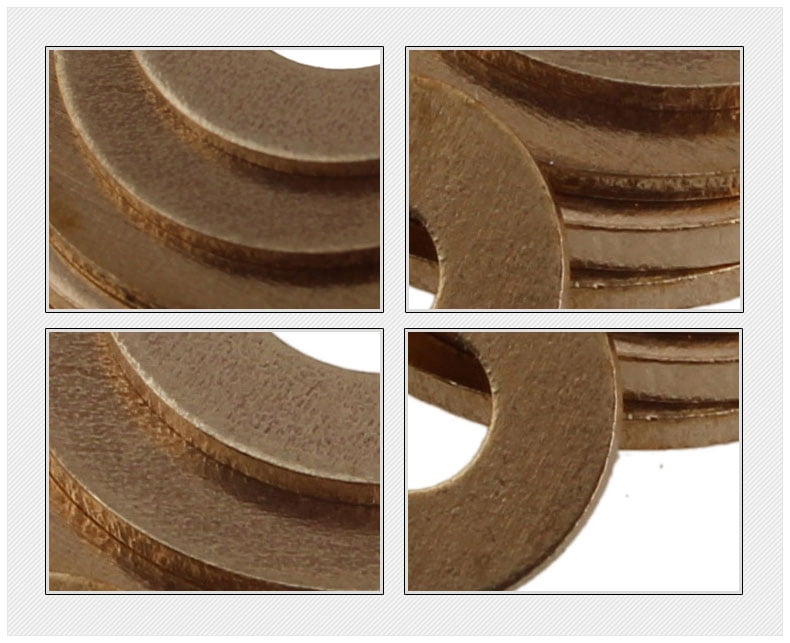 (30 Pieces) Brass Flat Washers, M5x14x1mm