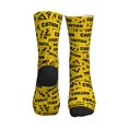 thumbnail image 2 of Unisex Caution Tape Novelty Ankle Socks Colorful ComfortSoft Lightweight Sports Athletic Socks, 2 of 7