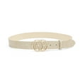 thumbnail image 2 of Earnda Women's Leather Belt Fashion Soft Faux Leather Waist Belts Beige Smal, 2 of 6