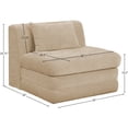 thumbnail image 5 of Meridian Furniture Stellar Beige Chenille Fabric Upholstered Modular Armless Chair, 5 of 9