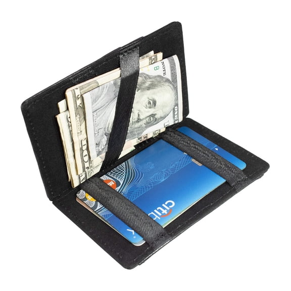 Genuine Leather Magic Wallet Slim Card Billfold Holder