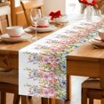 thumbnail image 5 of Pink Flowers Table Runner 72 Inches, Spring Floral Daisy Farmhouse Pastoral Botanical Bed Runner Dresser Scarves Tabletop for Indoor Outdoor Parties/Ceremony/Banquet, 18" x 72", 5 of 8