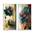 thumbnail image 2 of Designart "Retro Pansy Delicate Blossoming Flower II" Flowers Framed Wall Art Set Of 2 - Traditional Green Frame Gallery Set For Office Decor, 2 of 6