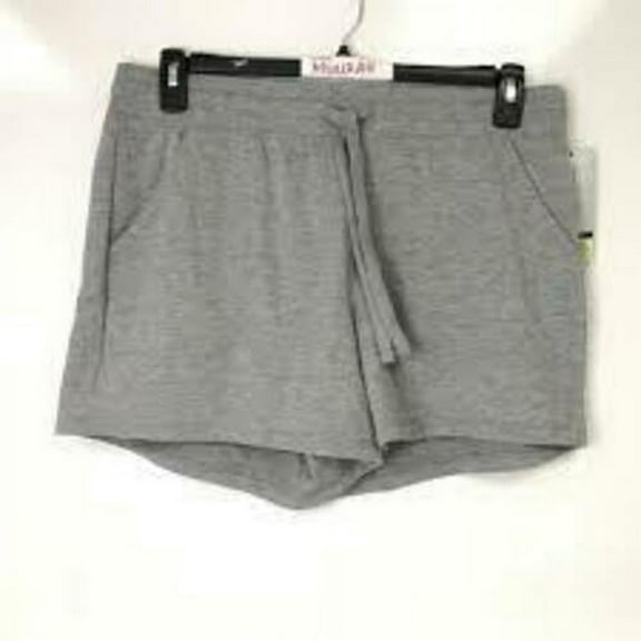 ID Ideology Womens Drawstring Fleece Shorts Stormy Hthr 2XL