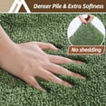 thumbnail image 4 of Extra Thick Bath Rugs for Bathroom - Anti-Slip Bath Mats Soft Plush Yarn Shaggy 100% Strong Mirco Polyeste Mat Living Room Bedroom Mat Floor Water Absorbent(Green,16x24 - Inches), 4 of 7