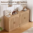 thumbnail image 6 of LEYAOYAO Accent Storage Cabinet with Fluted Doors, Small Sideboard Mid Century Buffet Kitchen Coffee Bar Cabinet for Dining Room, Natural Oak, 6 of 8