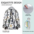 thumbnail image 5 of Police and Helicopter White Pattern Backpack for School, Cute School Bag with Adjustable Shoulder Straps and Padded Back, 15.3"x11"x7.1", 5 of 5