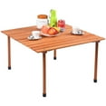 thumbnail image 1 of Gymax Folding Wood Roll Up Table Camping Picnic Outdoor, 1 of 10