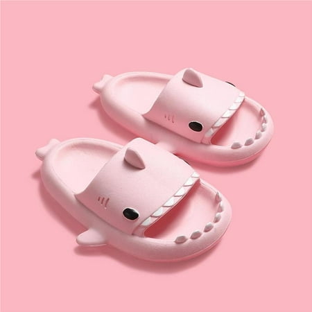 

DTOWER Cartoon Shark Soft Slippers for Kids Simulation Non-Slip Sandals Summer Beach Home Slippers for Garden Bathroom Walk