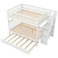 thumbnail image 6 of [US IN STOCK] Full over Full Bunk Bed with Trundle and Staircase,White, 6 of 9