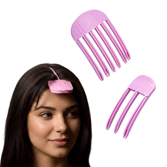 Éclat Volumizer Hair Clip – Anti-Slip Root Lifting Volumizing Tool for Fluffy Curtain Bangs, Lightweight Secure Hold Clips Trendy & Stylish (2 Pack, Purple)