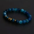 thumbnail image 5 of RSAMD Charm Natural Lava Stone Gemstone Beads Buddha Head Lion's Head Men's Bracelets-J005-C1, 5 of 9
