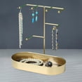 thumbnail image 2 of Soporte Organizador De Joyas Jinwen Bandeja De Almacenamiento De Llaves Pulsera Marmoleado De Oro, 2 of 4