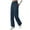 Navy, variant on fheaev Fleece Lined Pants for Women Fashion Casual Leggings for Women Winter High Waist Loose Wide Leg Pant with Pockets