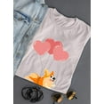 thumbnail image 3 of Corgi Flying W Balloons T-Shirt Women -Image by Shutterstock, Female Medium, 3 of 4
