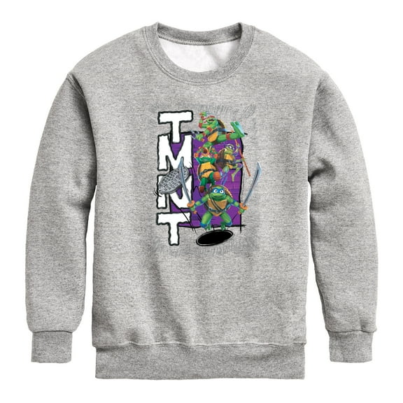 Teenage Mutant Ninja Turtles: Mutant Mayhem - Donatello, Raphael, Leonardo, & Michelangelo - Toddler And Youth Crewneck Fleece Sweatshirt