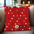 thumbnail image 6 of Patriotic Decor, Throw Pillow Covers 18x18 in 4th of July Linen Pillow Case, American Summer Outdoor Red White Blue Sofa Couch Bed Home Outdoor, 6 of 6