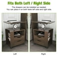 Overbed Nightstand, Wood Height Adjustable Overbed End Table with