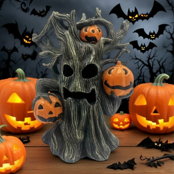 Halloween Tree, Halloween Aquarium Decorations Home Outdoor Courtyard Decoration Crafts Halloween Pumpkin Tree Modeling Sculpture Ornaments
