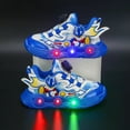 2024 Hot Selling Boys Spring Casual Blue Cartoon Sneakers Light Up Shoe