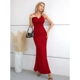thumbnail image 3 of Vestido largo de mujer, vestido de fiesta, vestido cruzado, vestido de verano, vestido de noche elegante, 3 of 7