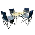 thumbnail image 1 of Conjunto de 4 Sillas Plegables CJR para Camping y Playa con Mesa Azul, 1 of 9