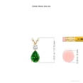 thumbnail image 3 of ANGARA Lab Grown Emerald Teardrop Pendant with Lab Diamond for Women in 14K Yellow Gold (Size-6x4mm) | May Birthstone, Birthday, Anniversary, Jewelry Gift for Women | Lab-Grown Emerald Necklace, 3 of 8