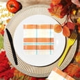 thumbnail image 4 of Plaid Harvest 2-Ply Napkins 24-ct. Disposable Decorative Paper Towel Fall Autumn Luncheon Napkins for Dinner Table Decoration Thanksgiving Wedding Party Supplies 3 Packs of 24 Bundle with Oggetto, 4 of 7