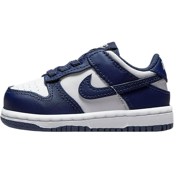 Toddler's Nike Dunk Low White/Midnight Navy-White (FB9107 116) - 7