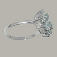 thumbnail image 3 of LBG British Made 18k White Gold Natural Aquamarine Womens Anniversary Ring - 33 size options - Size 6.75, 3 of 6