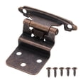 thumbnail image 1 of Uxcell 3/8" Bisagras de puerta de armario empotradas, 50 Pcs bisagra de hardware de armario de cocina autoclosed con tope de puerta, bronce aceitado, 1 of 6