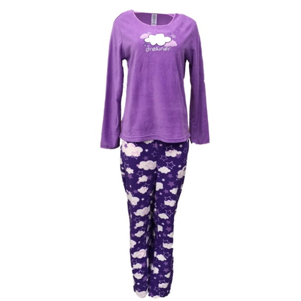 Celestial Dreams Celestial Dreams Womens Purple Cloud Pajamas Fleece