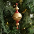 thumbnail image 6 of Christmas Ball Ornaments Hanging Wooden Baubles Shatterproof Finial Drop Decorations for Tree Festive Party Accessories (Gold), 6 of 6