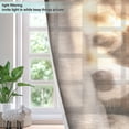 thumbnail image 4 of Window Curtain Panels Cotton Linen Decorative Curtains - Symmetrical Ghosts and Pumpkins Pattern Window Shade Backdrops for Home Office Sunroom Country House, 4 of 7