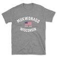 thumbnail image 1 of Mukwonago Wisconsin Patriot Men's Cotton T-Shirt, 1 of 1
