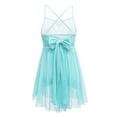 thumbnail image 2 of YONGHS Kids Girls Glitter Camisole Lyrical Ballet Latin Dance Dress Gymnastics Ballroom Dancing Costume Mint Green 14, 2 of 7
