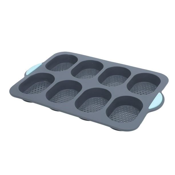 Molde Para Pasteles Perforado Antiadherente De Silicona, Molde Para Hornear Francés De Silicona Con 3 Compartimentos Antialtas Temperaturas Con Asas Antideslizantes Para Cocinar