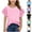 Pink, variant on CYRBOKO Girls T Shirts, Comfy Casual Cut-out sleeves Breathable Summer Tops Pink Size 7-8 T