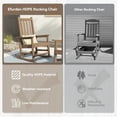 thumbnail image 6 of HDPE Outdoor Rocking Chair,Weather & Fade Resistant Porch Rockers for Patio, Deck & Porch， Oversized Rocking Chairs with Widened Seats & High Backs Brown, 6 of 7