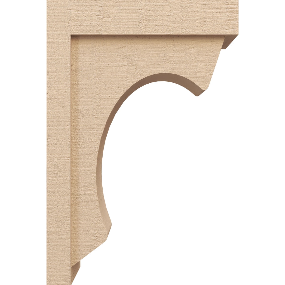 7"W x 14"D x 21"H Classic Emerson Rough Cedar Woodgrain TimberThane Corbel, Primed Tan